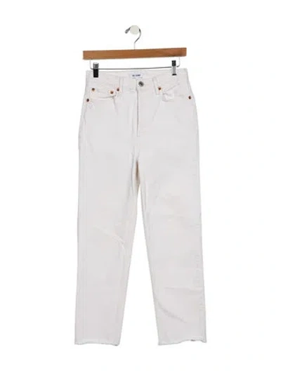 Pre-owned Re/done Mid-rise Straight Leg Jeans In Multi