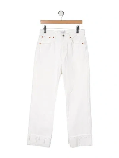 Pre-owned Re/done Mid-rise Straight Leg Jeans In Multicolor