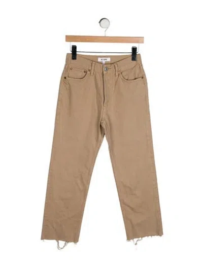Pre-owned Re/done Mid-rise Straight Leg Jeans In Neutral