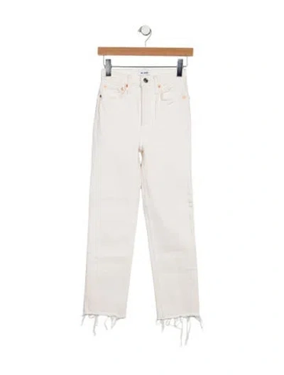 Pre-owned Re/done Mid-rise Straight Leg Jeans In Neutral