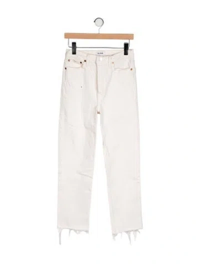 Pre-owned Re/done Mid-rise Straight Leg Jeans In Neutral