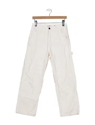 Pre-owned Re/done Mid-rise Straight Leg Jeans In Neutral