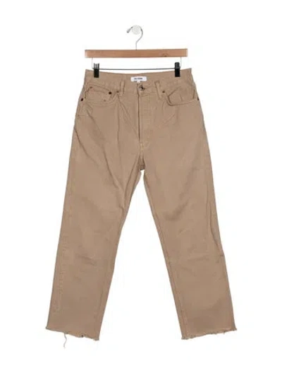 Pre-owned Re/done Mid-rise Straight Leg Jeans In Neutral
