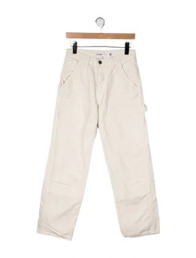 Pre-owned Re/done Mid-rise Straight Leg Jeans In Neutrals