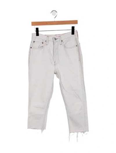 Pre-owned Re/done Mid-rise Straight Leg Jeans In Pink