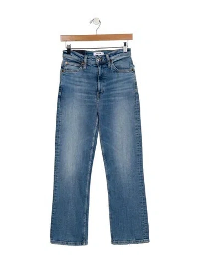 Pre-owned Re/done Mid-rise Straight Leg Jeans W/ Tags In Blue