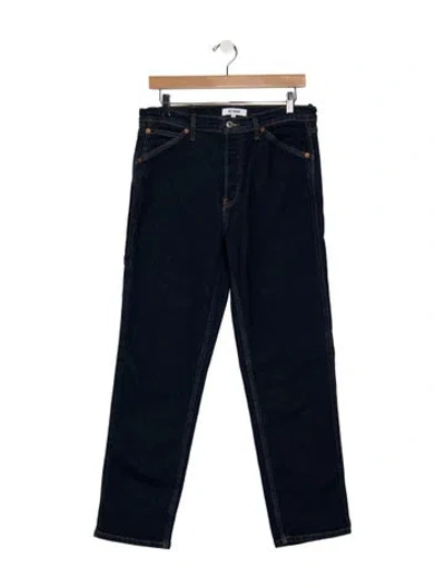 Pre-owned Re/done Mid-rise Straight Leg Jeans W/ Tags In Blue