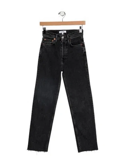 Pre-owned Re/done Mid-rise Straight Leg Jeans W/ Tags In Gray