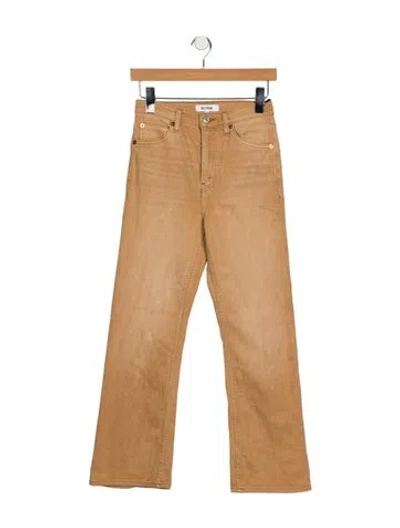 Pre-owned Re/done Mid-rise Straight Leg Jeans W/ Tags In Neutral