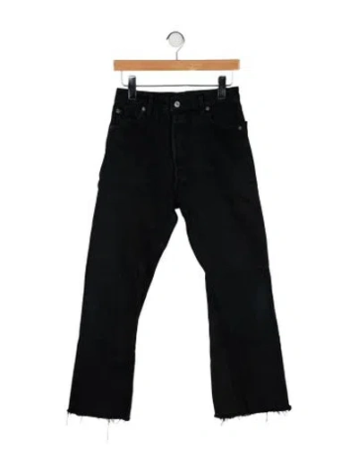 Pre-owned Re/done Mid-rise Wide Leg Jeans In Black