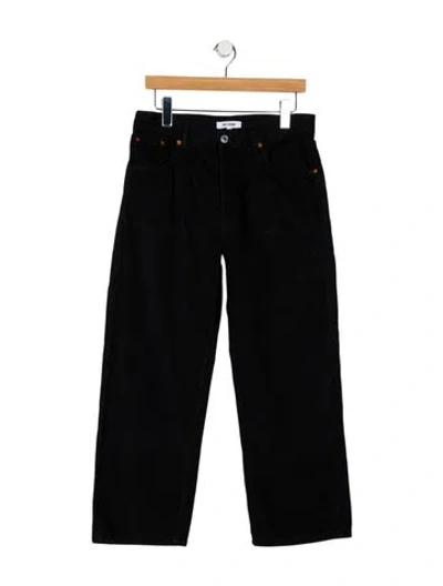 Pre-owned Re/done Mid-rise Wide Leg Jeans In Black