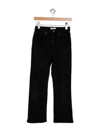 Pre-owned Re/done Mid-rise Wide Leg Jeans In Black