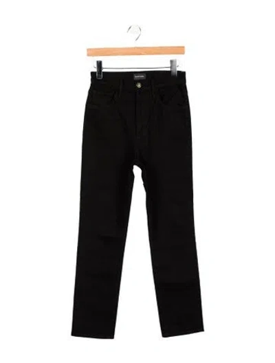 Pre-owned Re/done Mid-rise Wide Leg Jeans In Black