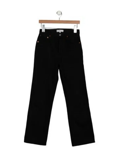 Pre-owned Re/done Mid-rise Wide Leg Jeans In Black