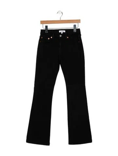 Pre-owned Re/done Mid-rise Wide Leg Jeans In Black