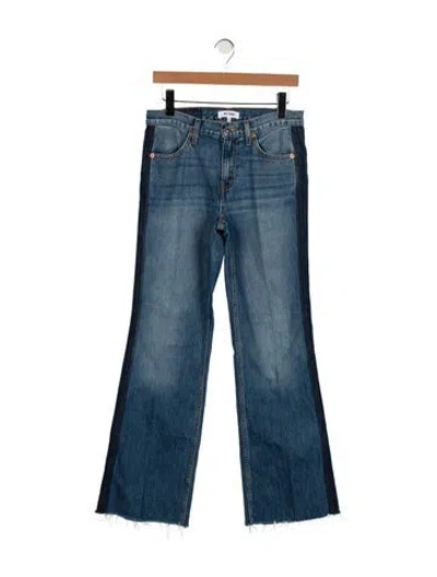Pre-owned Re/done Mid-rise Wide Leg Jeans In Blue