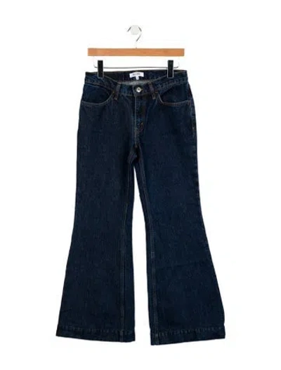 Pre-owned Re/done Mid-rise Wide Leg Jeans In Blue