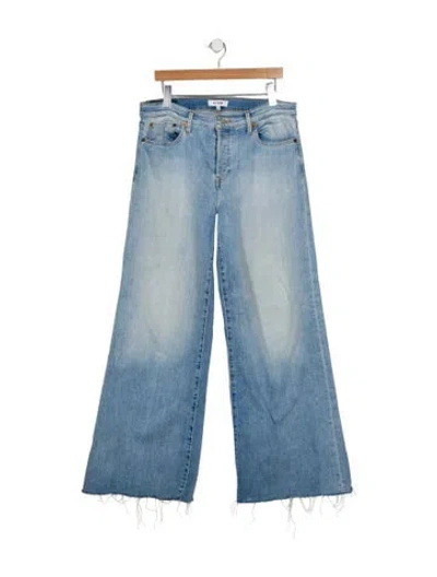 Pre-owned Re/done Mid-rise Wide Leg Jeans In Blue