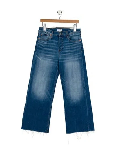 Pre-owned Re/done Mid-rise Wide Leg Jeans In Blue