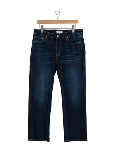 Pre-owned Re/done Mid-rise Wide Leg Jeans In Blue