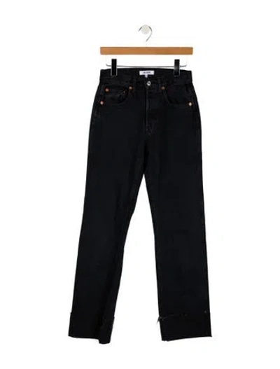 Pre-owned Re/done Mid-rise Wide Leg Jeans In Blue