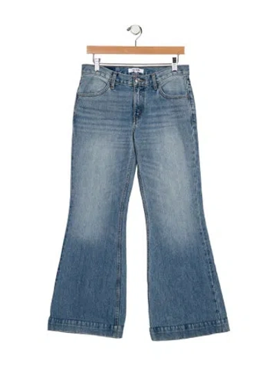 Pre-owned Re/done Mid-rise Wide Leg Jeans In Blue