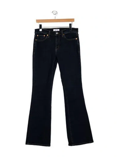 Pre-owned Re/done Mid-rise Wide Leg Jeans In Blue
