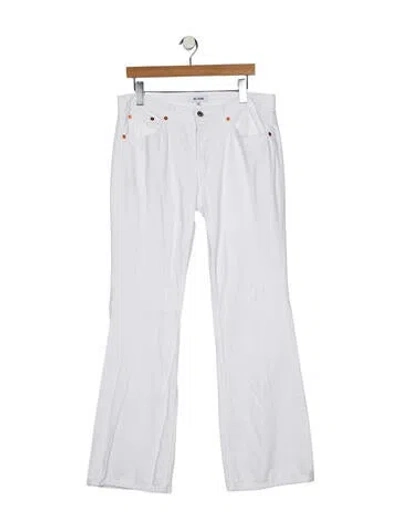 Pre-owned Re/done Mid-rise Wide Leg Jeans In Blue