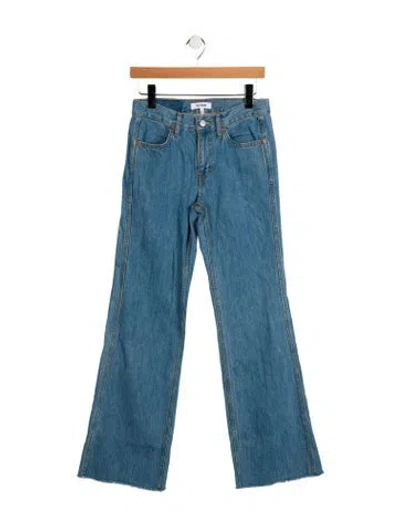 Pre-owned Re/done Mid-rise Wide Leg Jeans In Blue