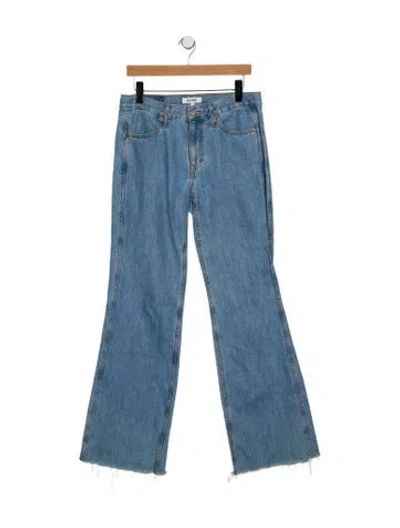 Pre-owned Re/done Mid-rise Wide Leg Jeans In Blue