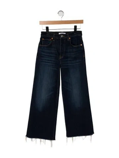 Pre-owned Re/done Mid-rise Wide Leg Jeans In Blue