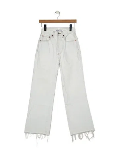 Pre-owned Re/done Mid-rise Wide Leg Jeans In Blue