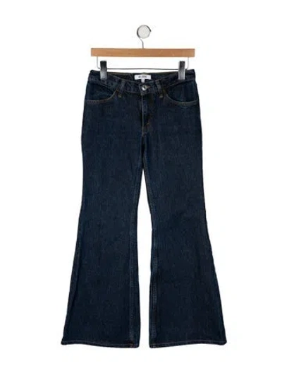 Pre-owned Re/done Mid-rise Wide Leg Jeans In Blue