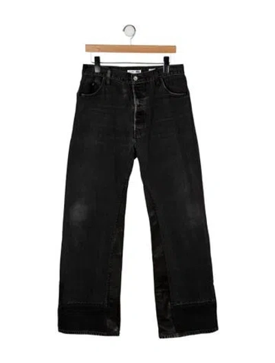 Pre-owned Re/done Mid-rise Wide Leg Jeans In Grey