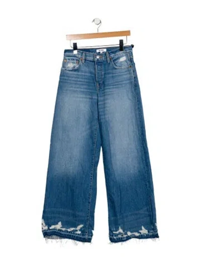 Pre-owned Re/done Mid-rise Wide Leg Jeans W/ Tags In Blue