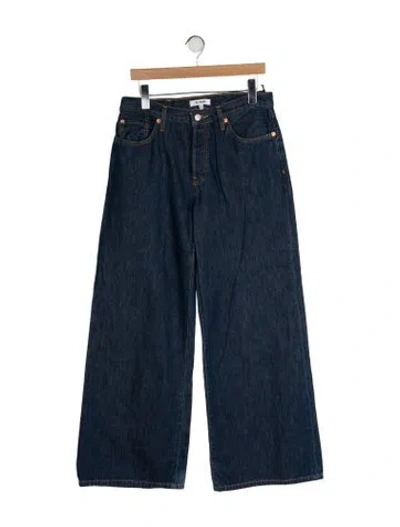Pre-owned Re/done Mid-rise Wide Leg Jeans W/ Tags In Blue