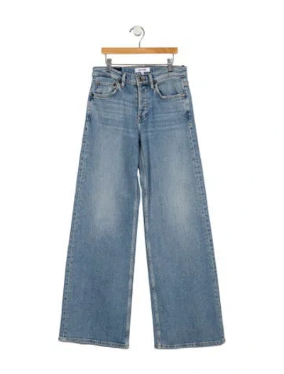 Pre-owned Re/done Mid-rise Wide Leg Jeans W/ Tags In Blue
