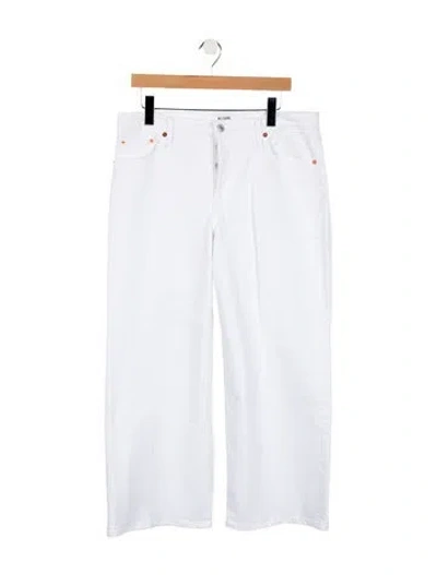 Pre-owned Re/done Mid-rise Wide Leg Jeans W/ Tags In White