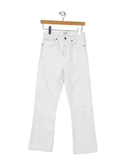 Pre-owned Re/done Mid-rise Wide Leg Jeans In White