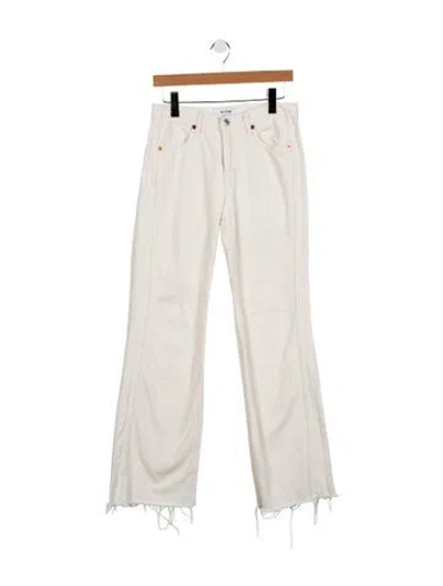 Pre-owned Re/done Mid-rise Wide Leg Jeans In White