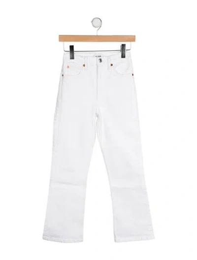 Pre-owned Re/done Mid-rise Wide Leg Jeans In White