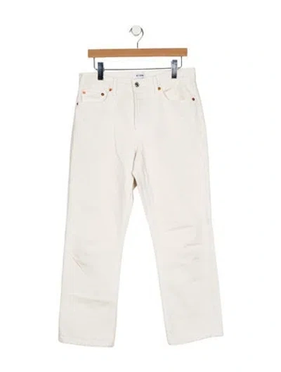 Pre-owned Re/done Mid-rise Wide Leg Jeans In White