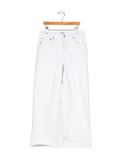 Pre-owned Re/done Mid-rise Wide Leg Jeans In White