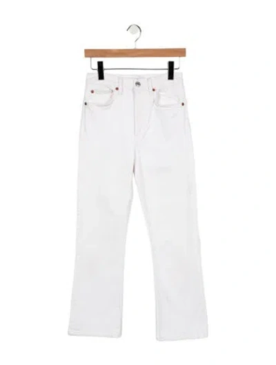 Pre-owned Re/done Mid-rise Wide Leg Jeans In White