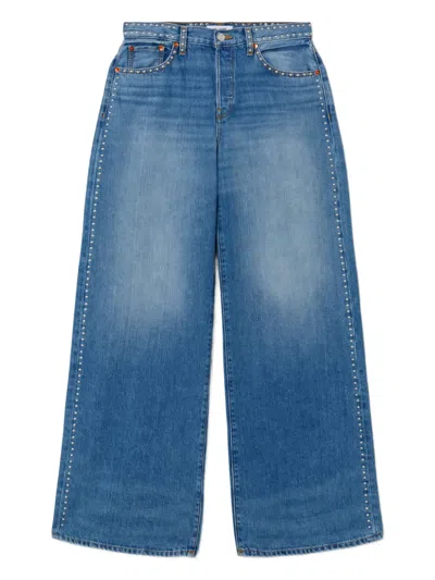 Re/done Minerva Stud-embellished Jeans In Blue
