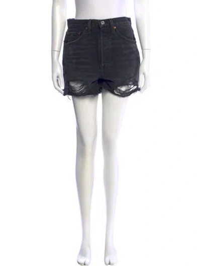 Pre-owned Re/done Mini Shorts In Black