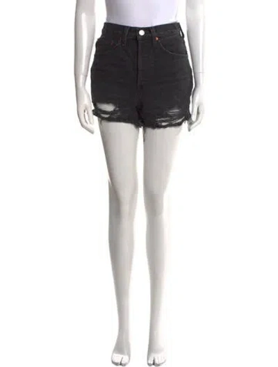 Pre-owned Re/done Mini Shorts In Black