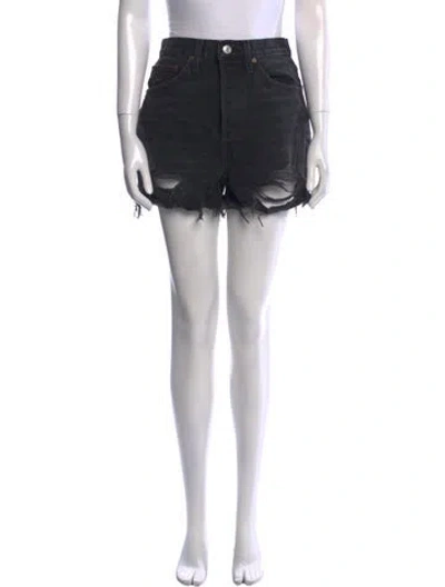 Pre-owned Re/done Mini Shorts In Black