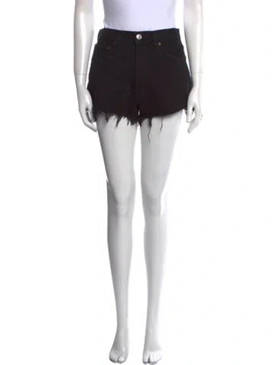 Pre-owned Re/done Mini Shorts In Black