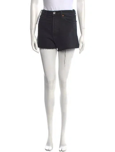 Pre-owned Re/done Mini Shorts In Black